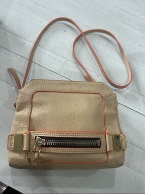 Botkier Honore crossbody in tan /orange piping